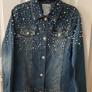 Quacker Factory beautifuly Embellished Denim Jackets